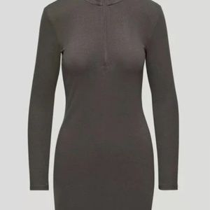 Sunday Best Aritzia Blue Quarter Zip Bodycon Dress